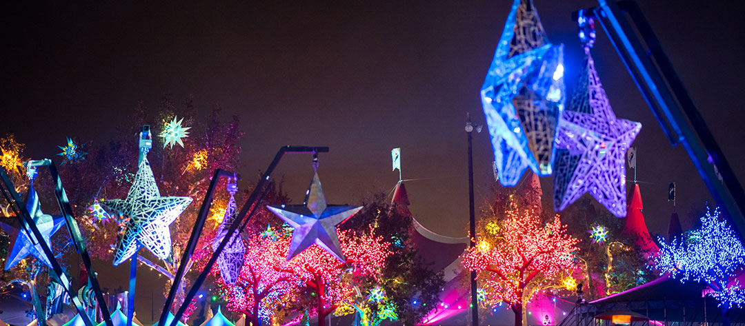 Glowing star art pieces