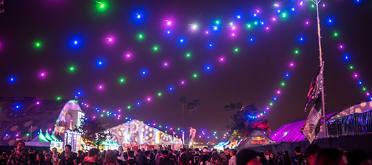 Colorful lights in the sky