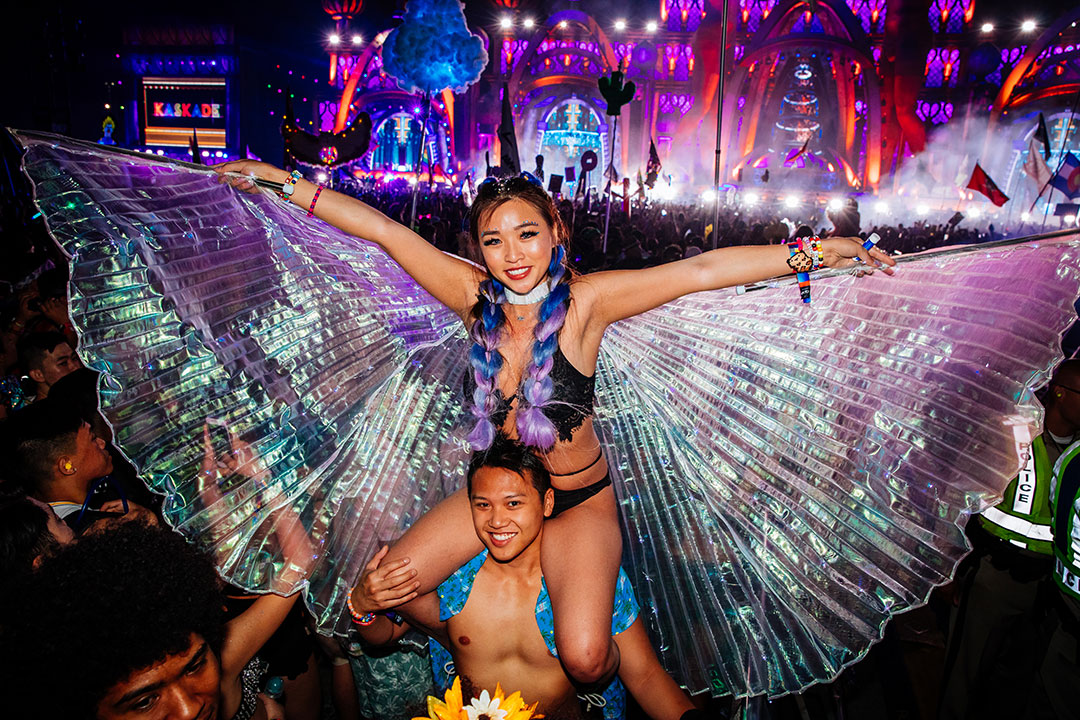 A woman with wings