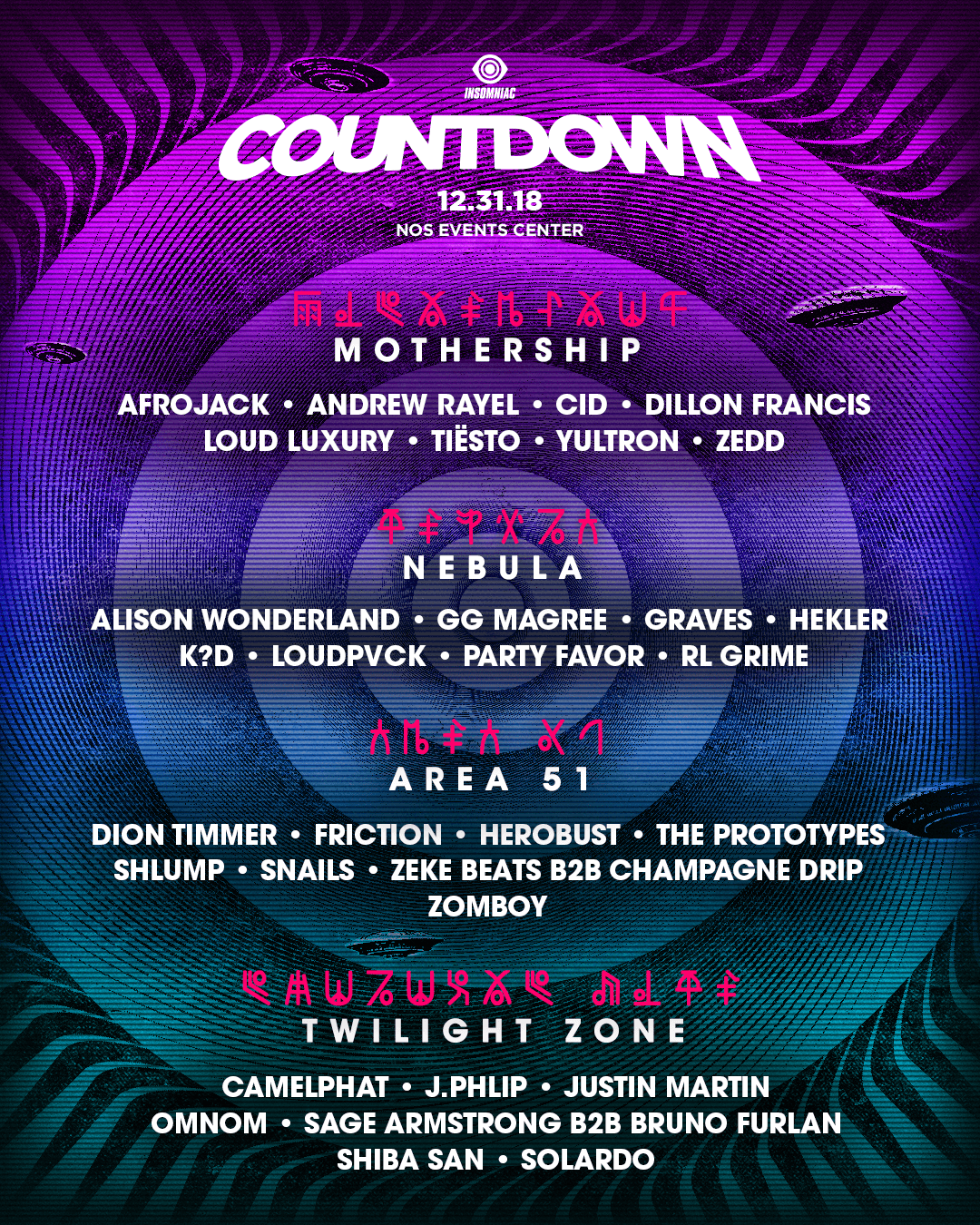 Area 151 Set Times r/CountdownNYE