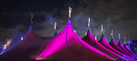 tent tops with flags