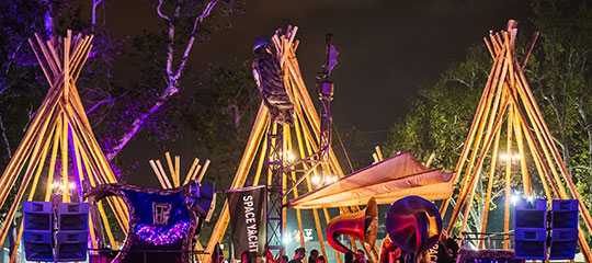 Wooden teepees