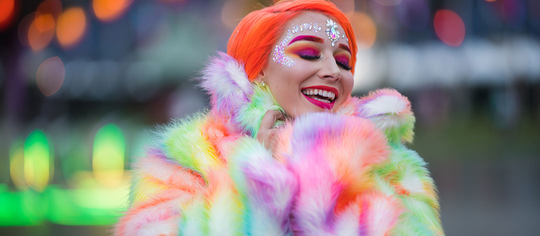 A woman in fur