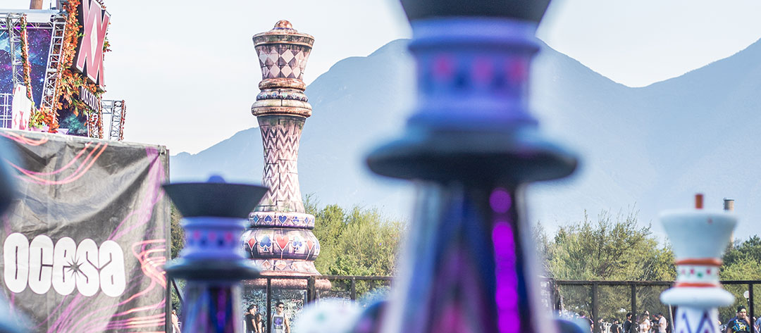 Giant chess pieces