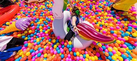 A Headliner in the ball pit