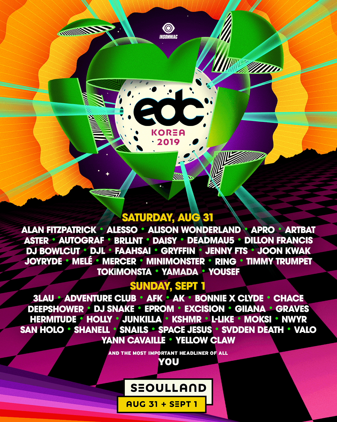 EDC Korea lineup