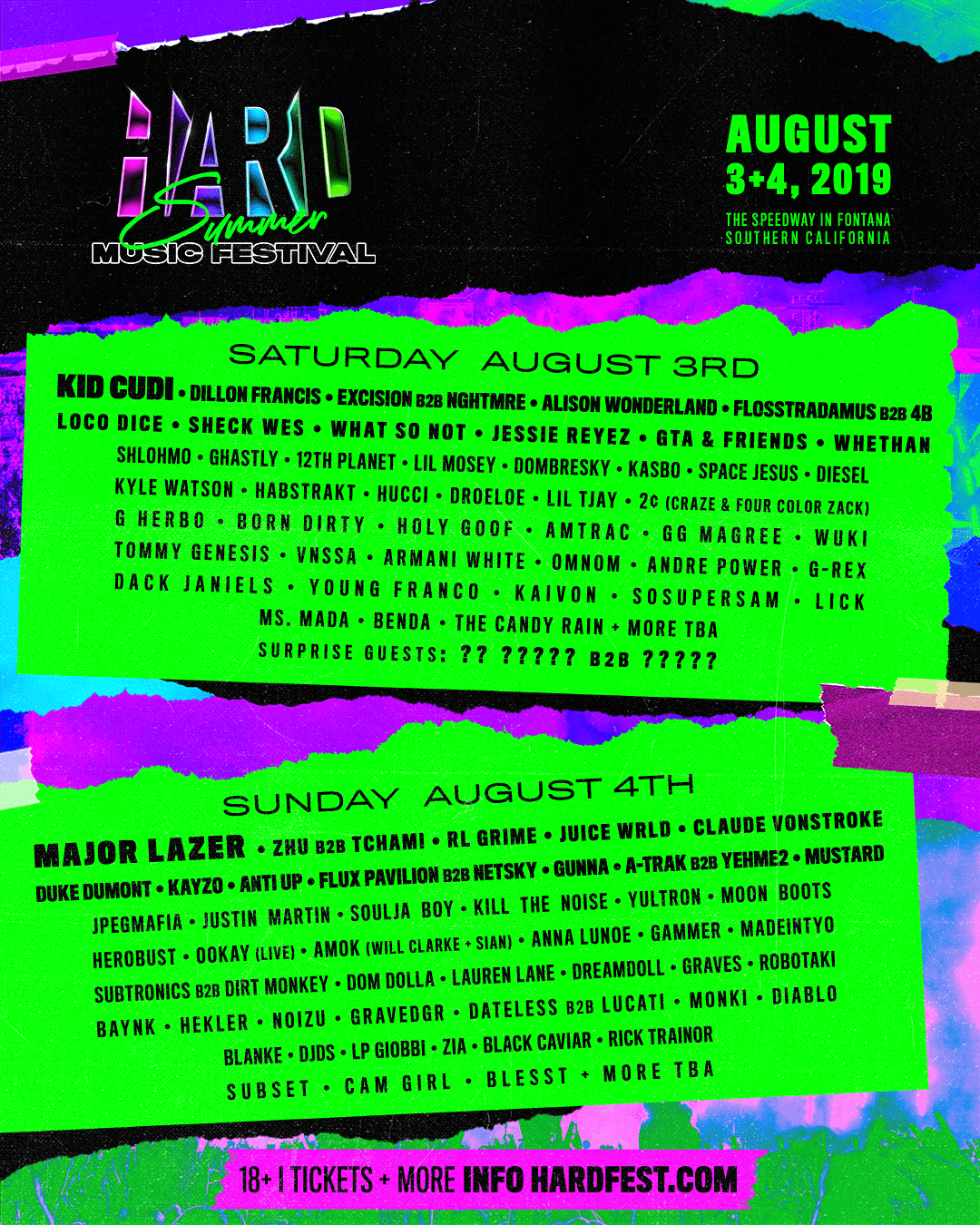 Kid Cudi and 21 Savage to Headline Hard Summer Music Festival in