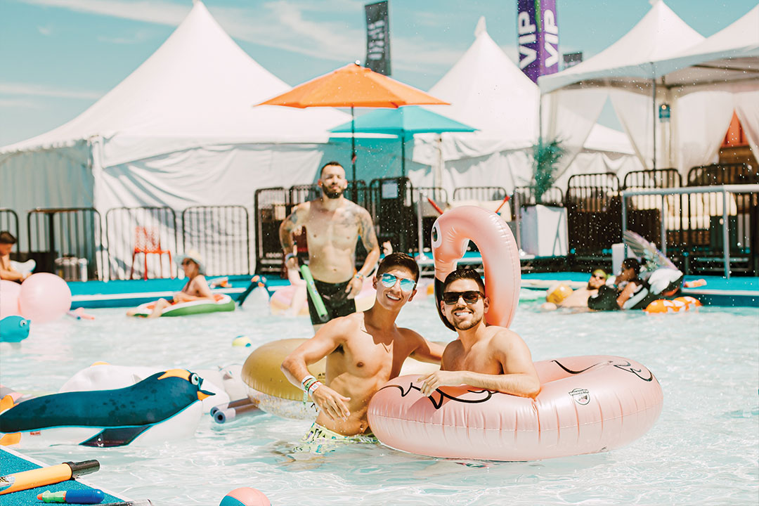 people in floatie