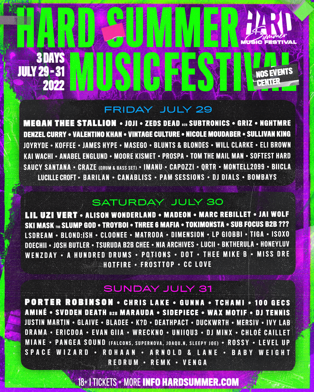 2022 Hard Summer lineup