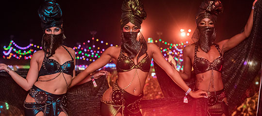 Costumed performers