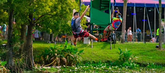 Headliners ziplining