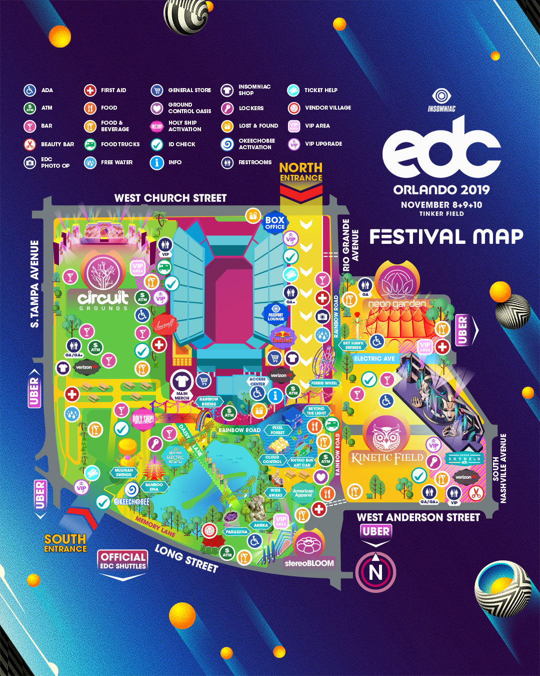 Edc Orlando 2019 map