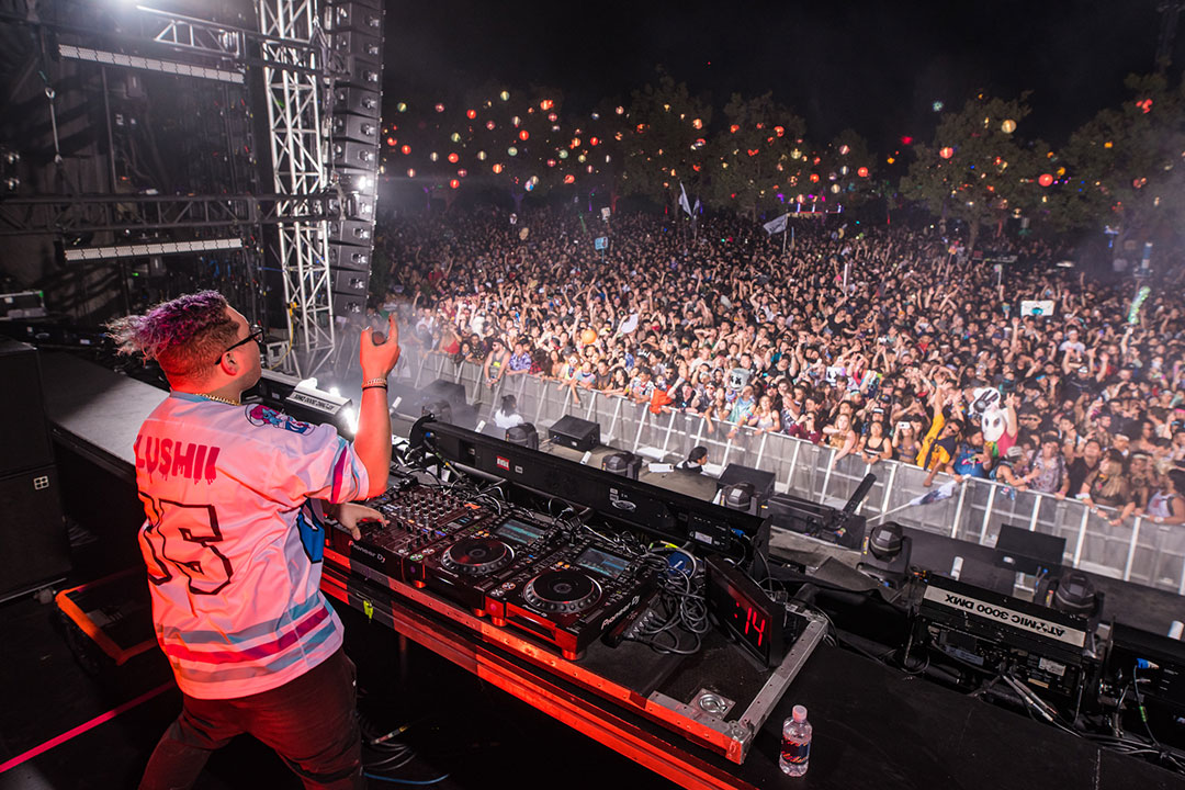 A DJ at the booth