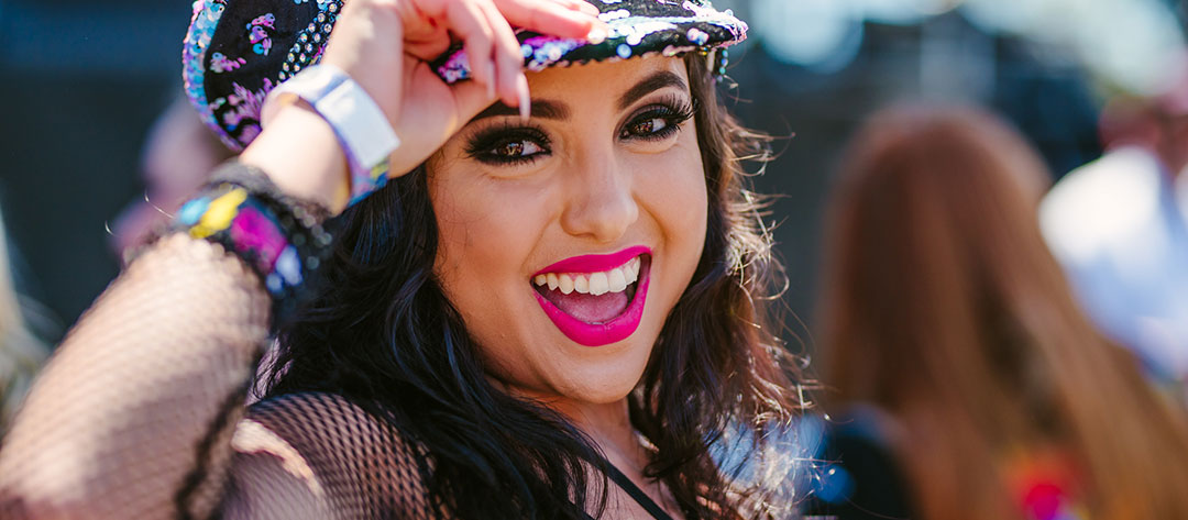 A smiling woman