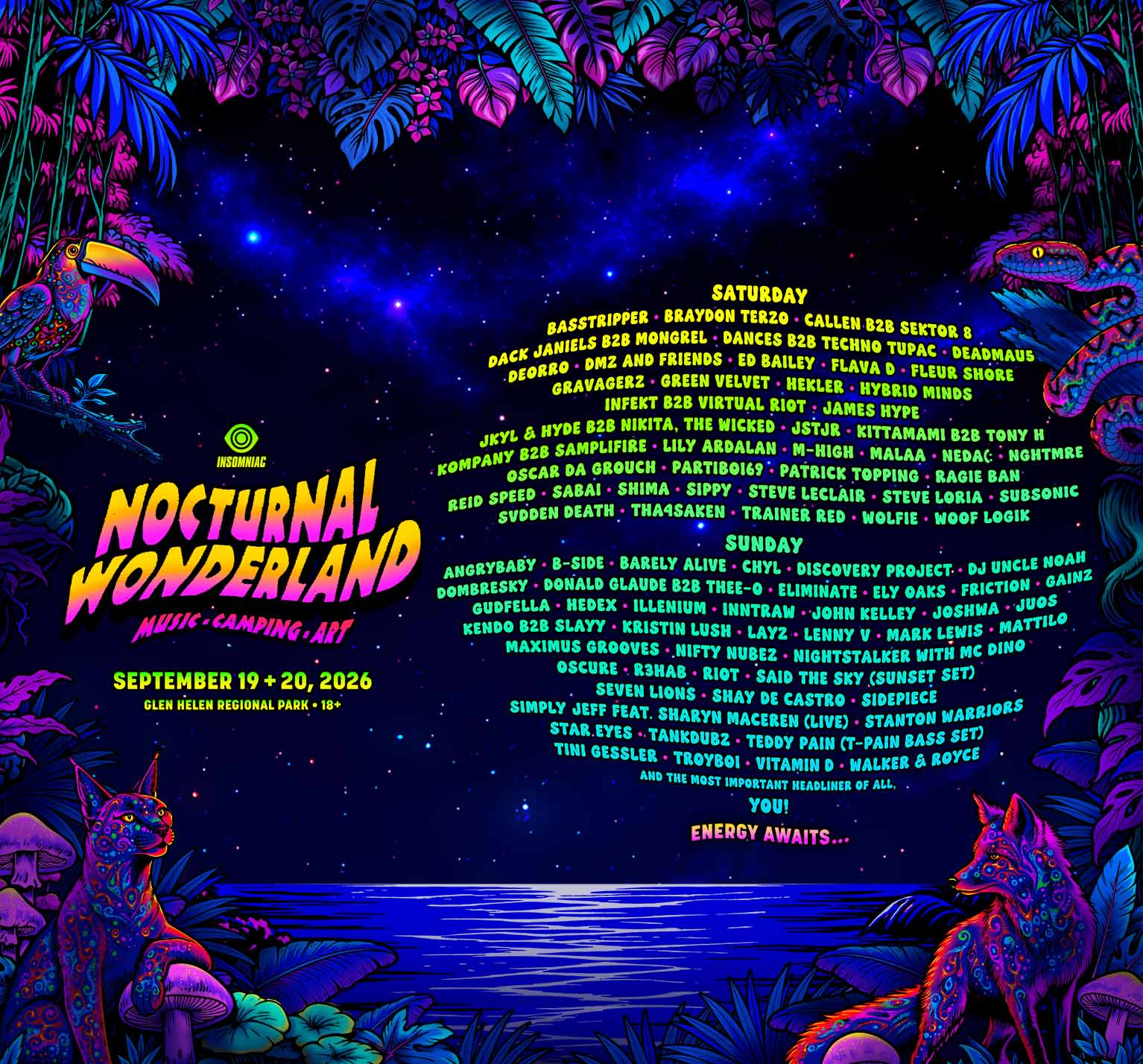 Nocturnal Wonderland | September 19+20, 2026 | Southern California