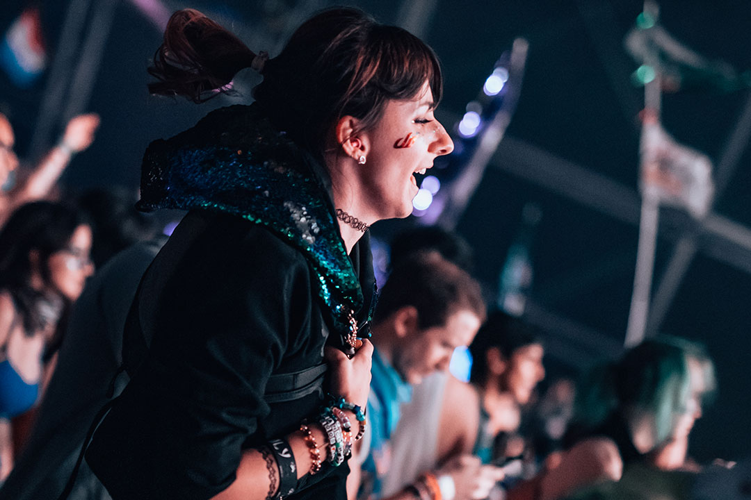 A woman enjoying the show