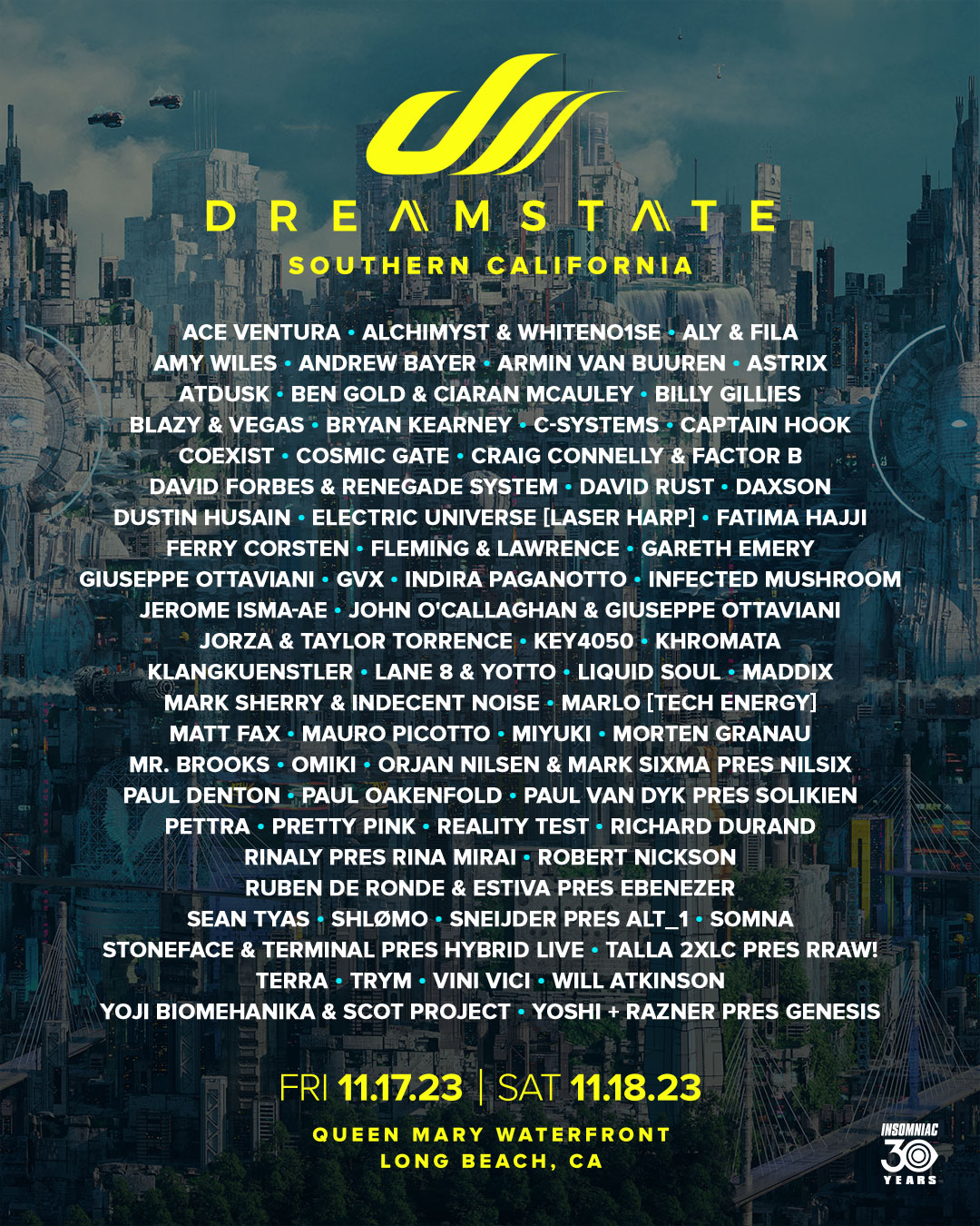 Lineup Dreamstate SoCal 2023