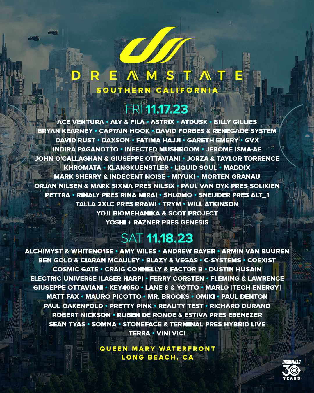 Lineup – Dreamstate SoCal 2024