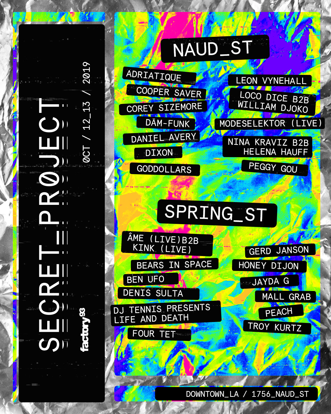 lineup by stage