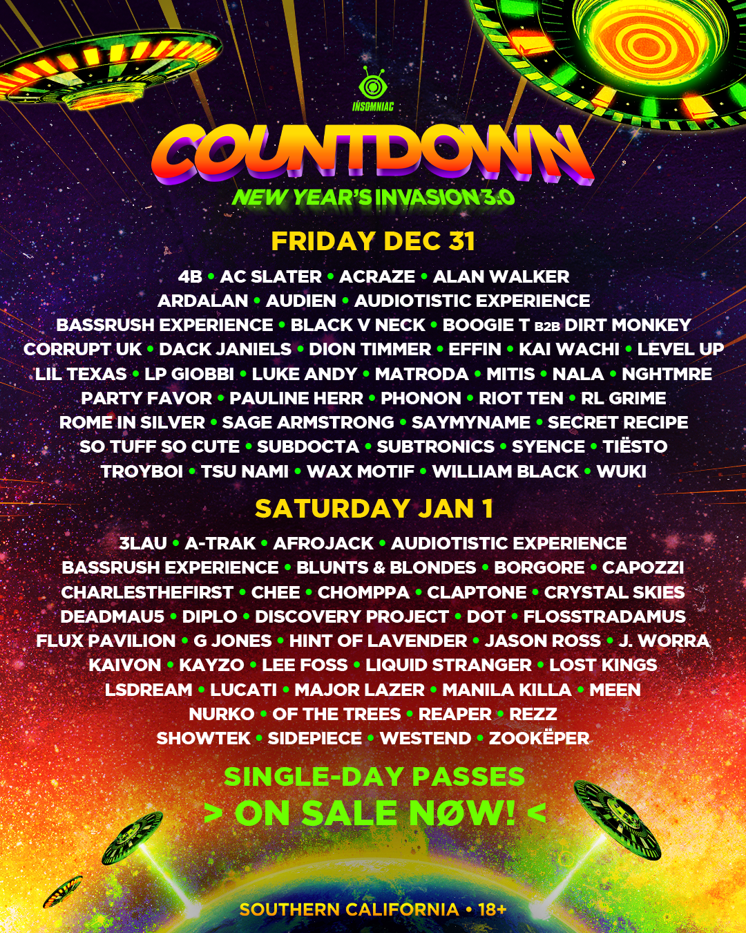 Lineup by Day