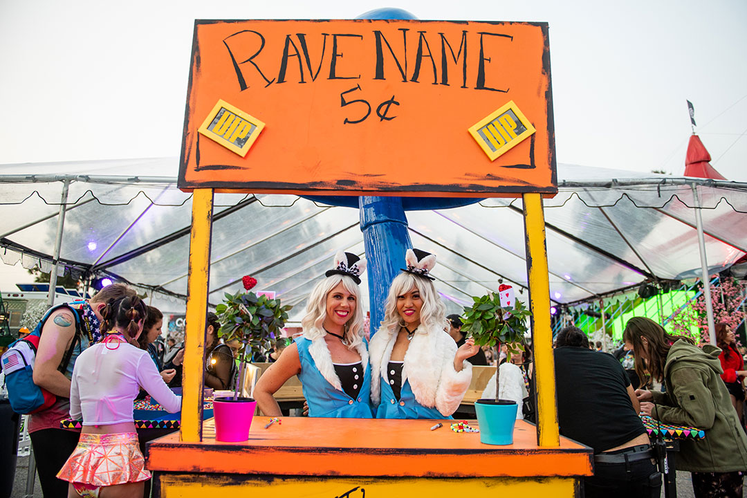 Rave Name booth