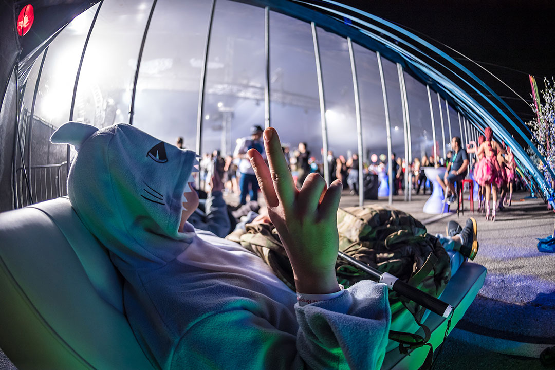 Relax and refuel in one of the VIP chill zones.