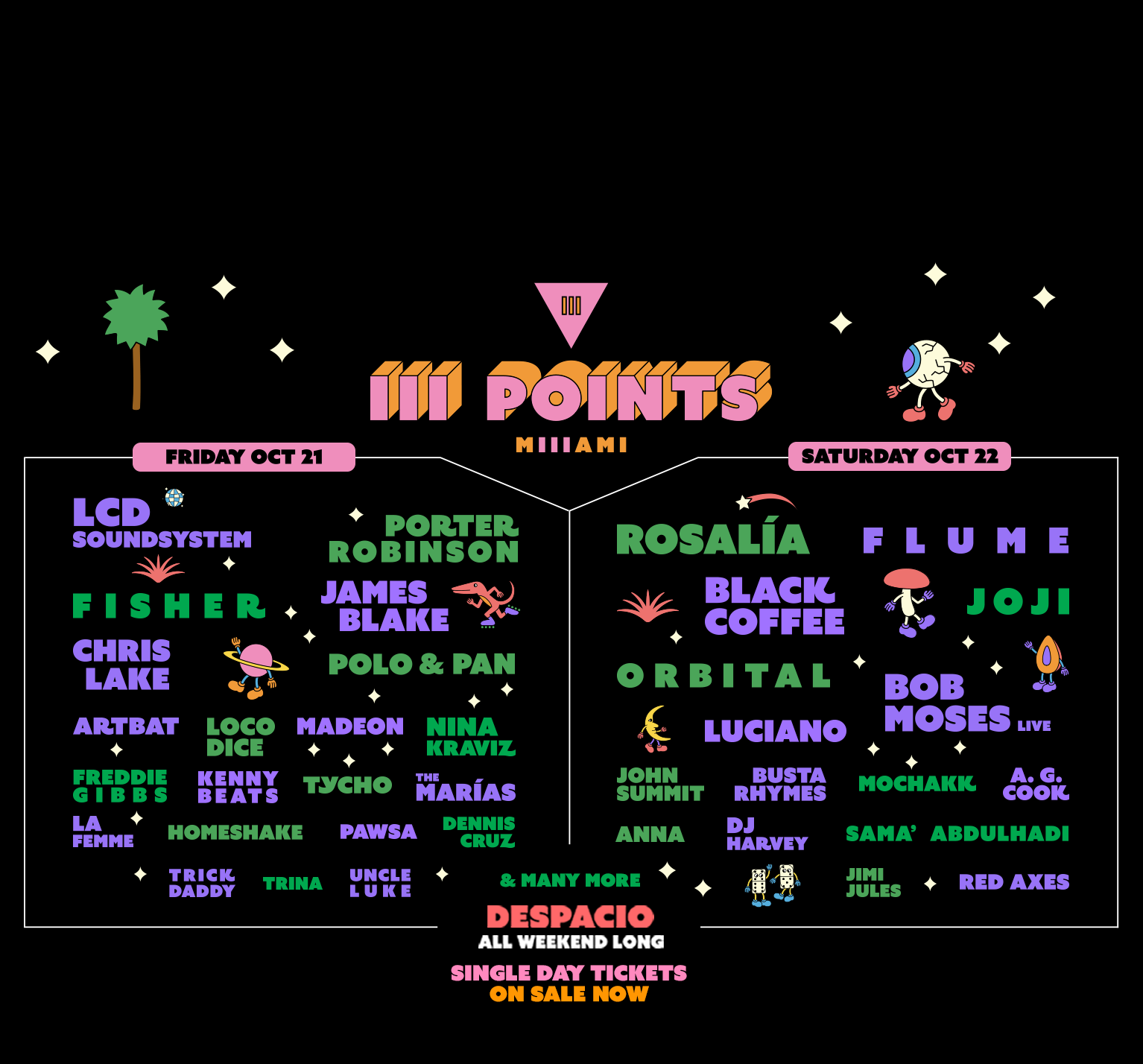 III Points Music Festival October 21+22, 2022 Miami, FL