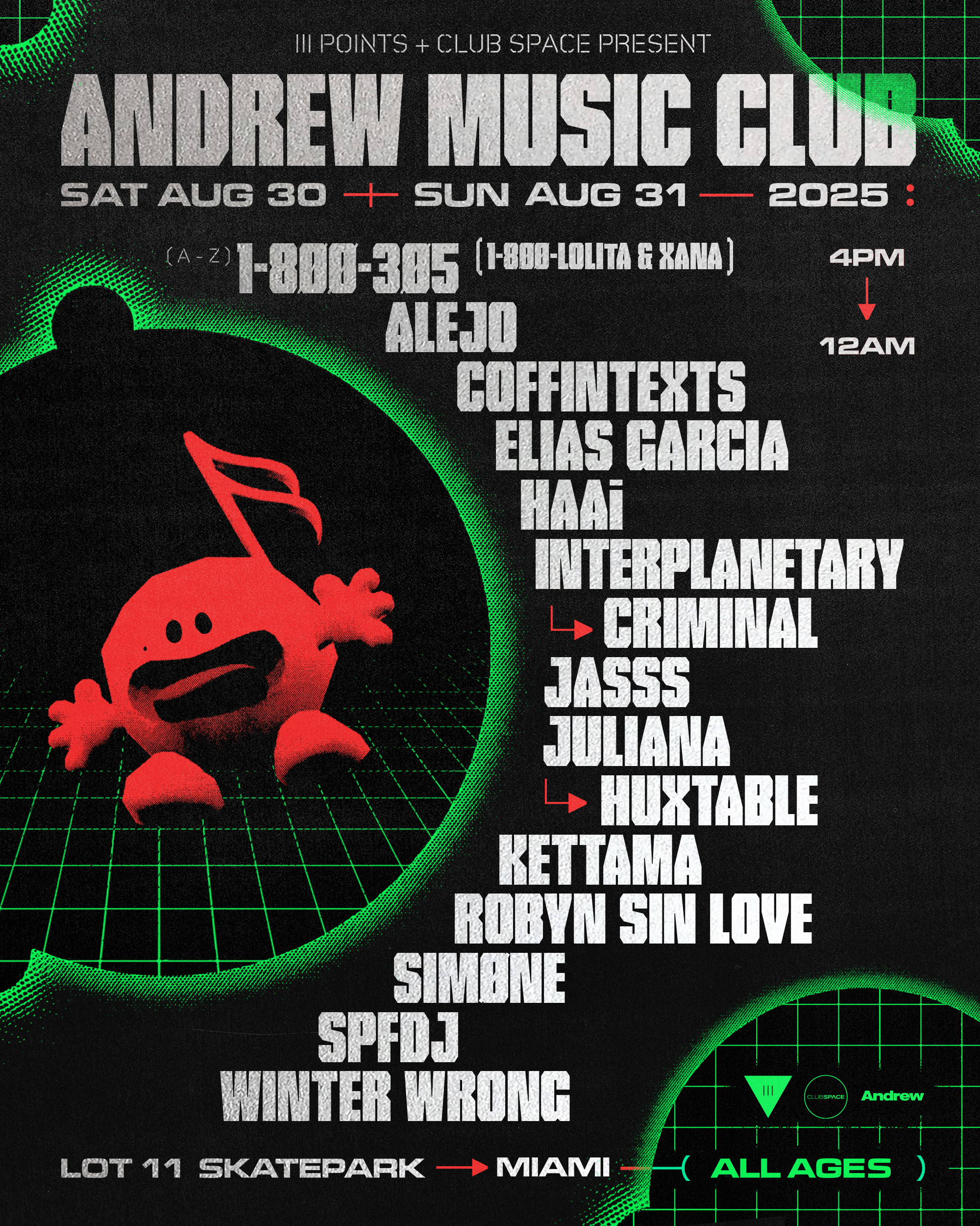 Andrew Music Club Lineup