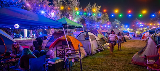 lights and tents
