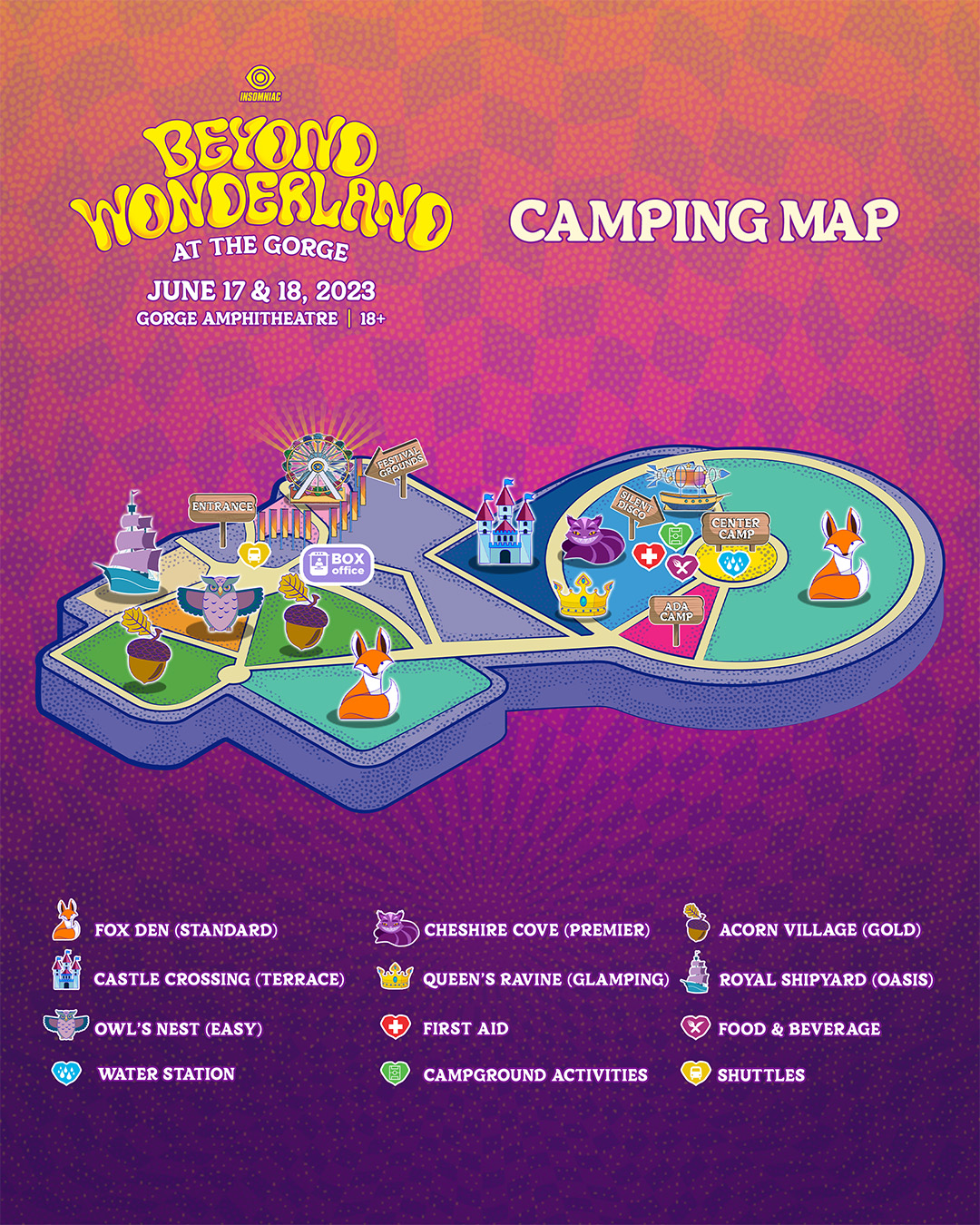 Beyond Wonderland Camping Map 2023