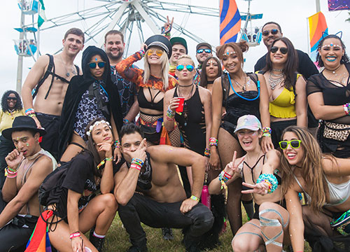 A crew of happy Headliners at EDC Orlando