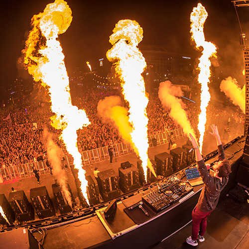 View from the DJ booth at EDC Orlando