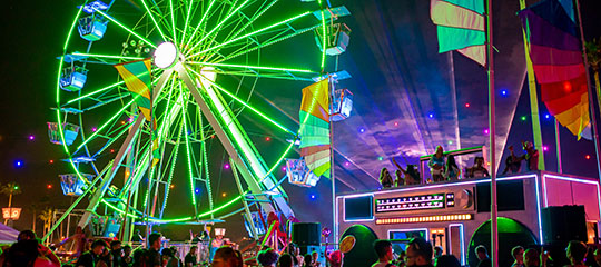 Ferris wheel and Boombox Art Car