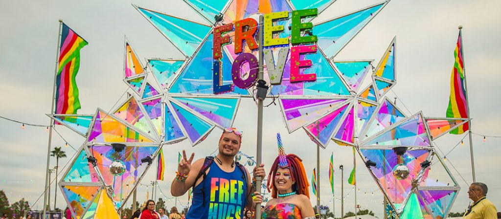 Free Love totem at EDC Orlando
