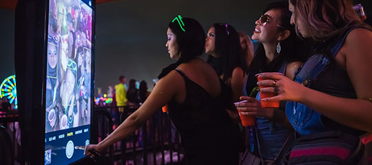 Headliners using the VIP photo booth