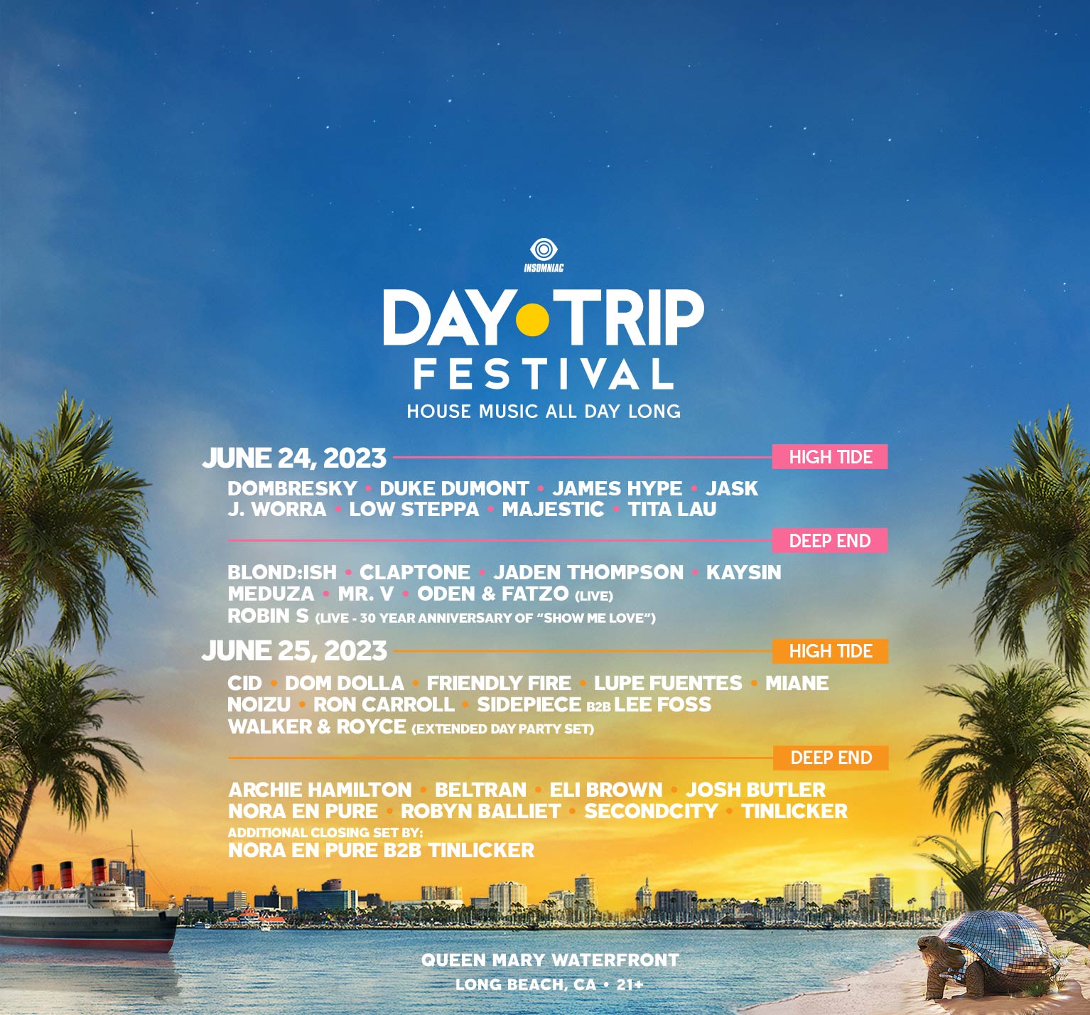 Day Trip Festival June 24+25, 2023 Queen Mary Waterfront