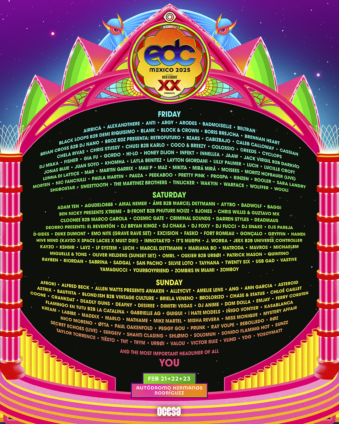 Lineup By Day