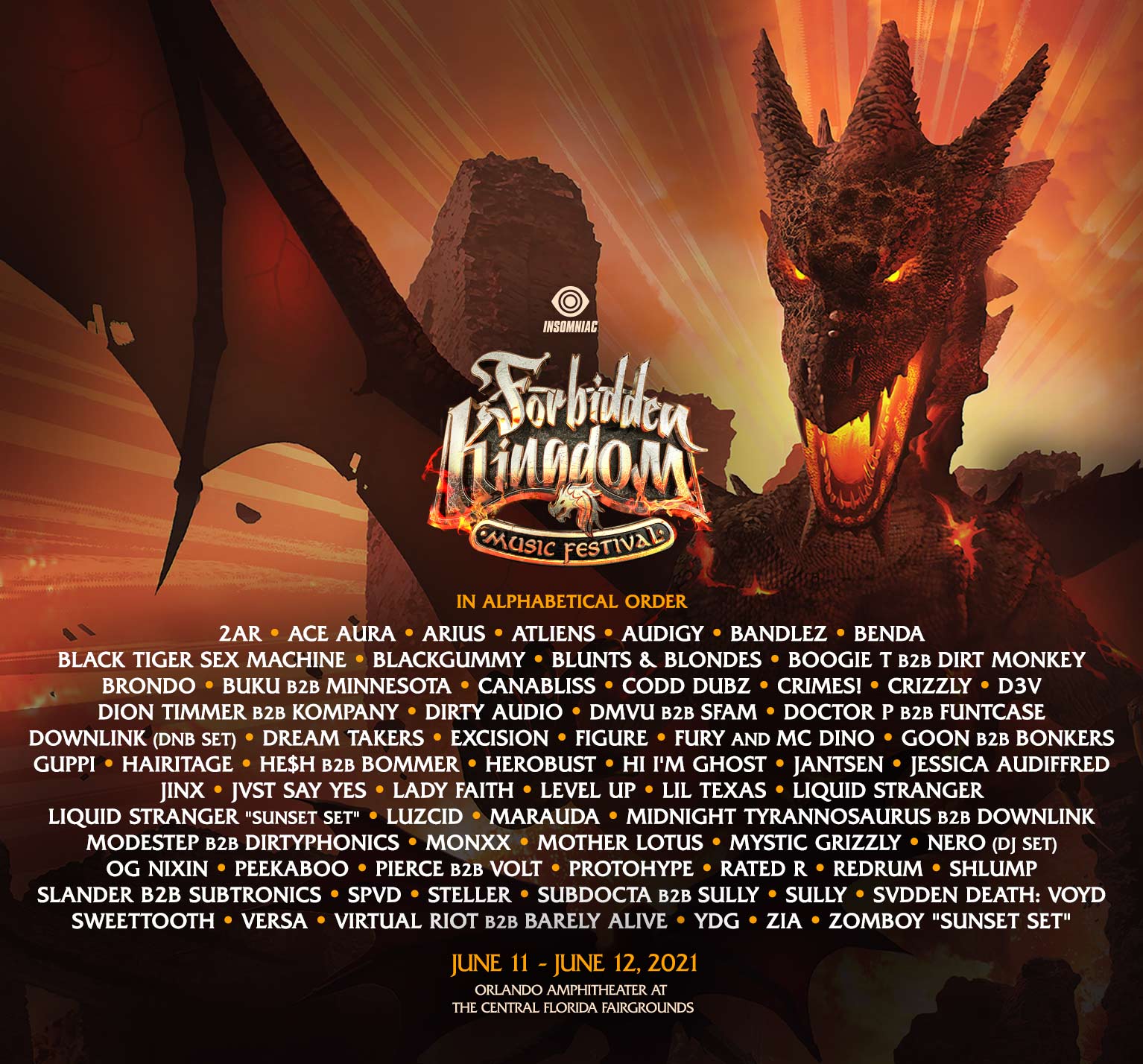 Forbidden Kingdom June 11 12 21 Orlando Amphitheater