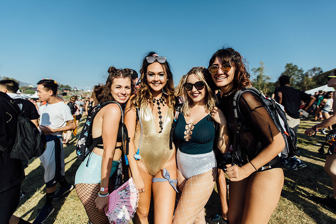 Four girls in leotards