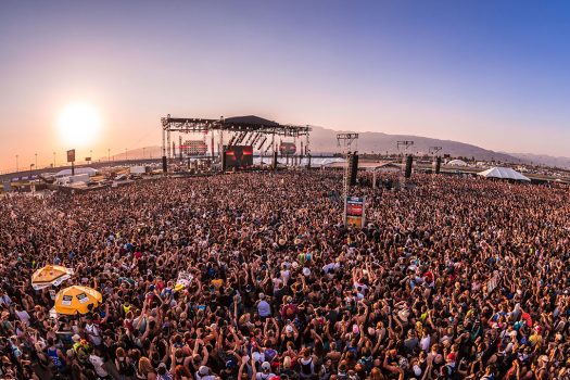 A massive crowd in front of the stage