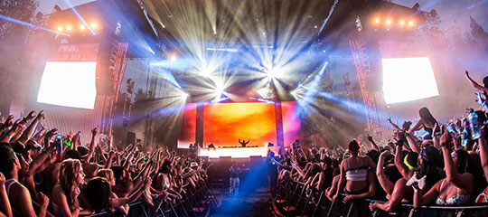 Lights from the stage