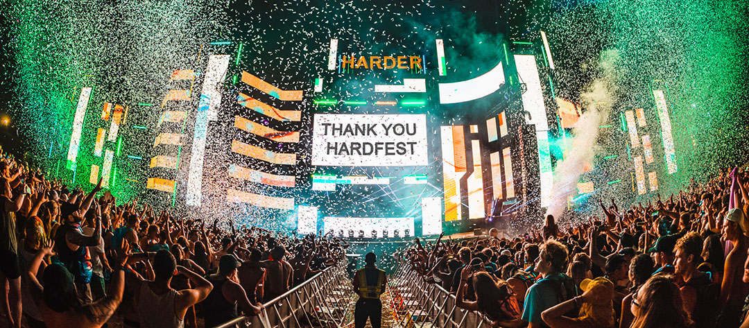 "Thank You Hardfest" sign
