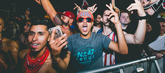 Fans in the front row