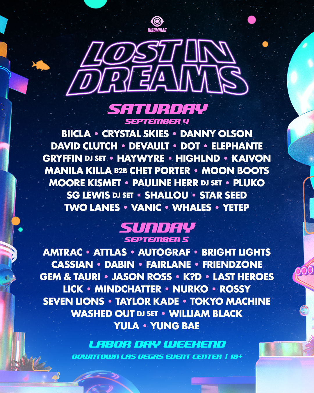 lineup by day