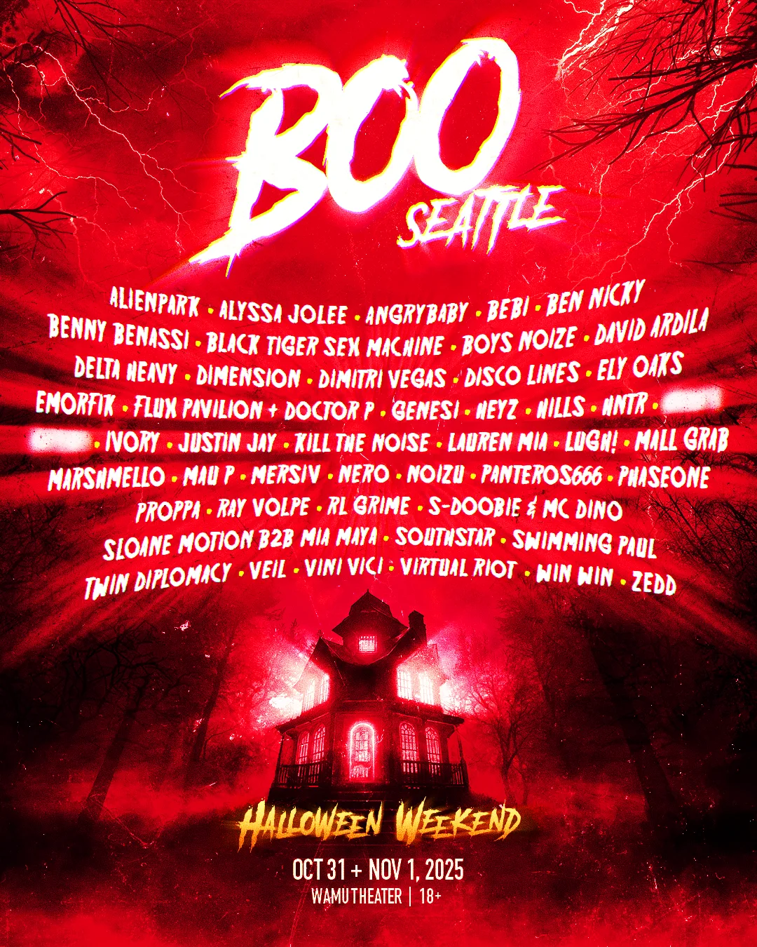 Boo Seattle 2025 Lineup Phase 1