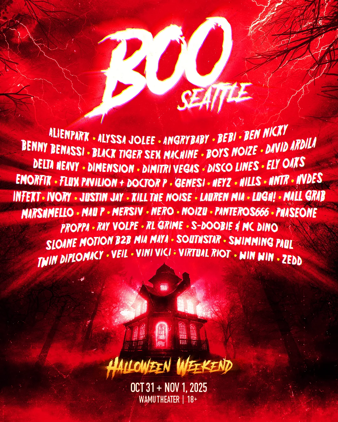 Boo Seattle 2025 Full Lineup