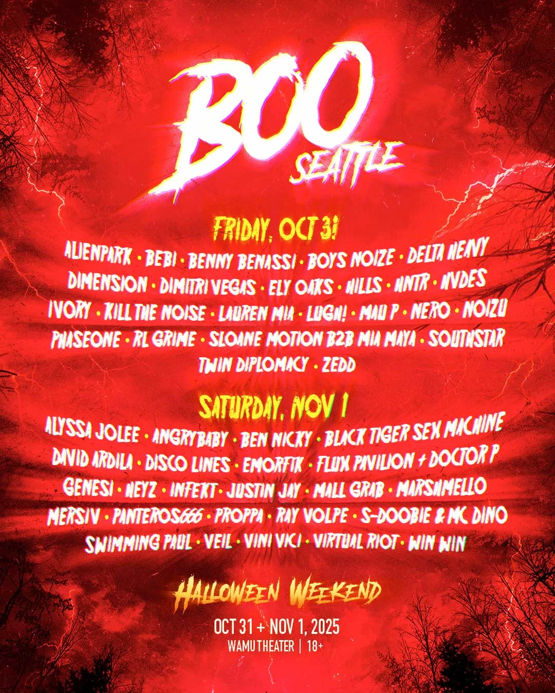 Boo Seattle 2025 Full Lineup