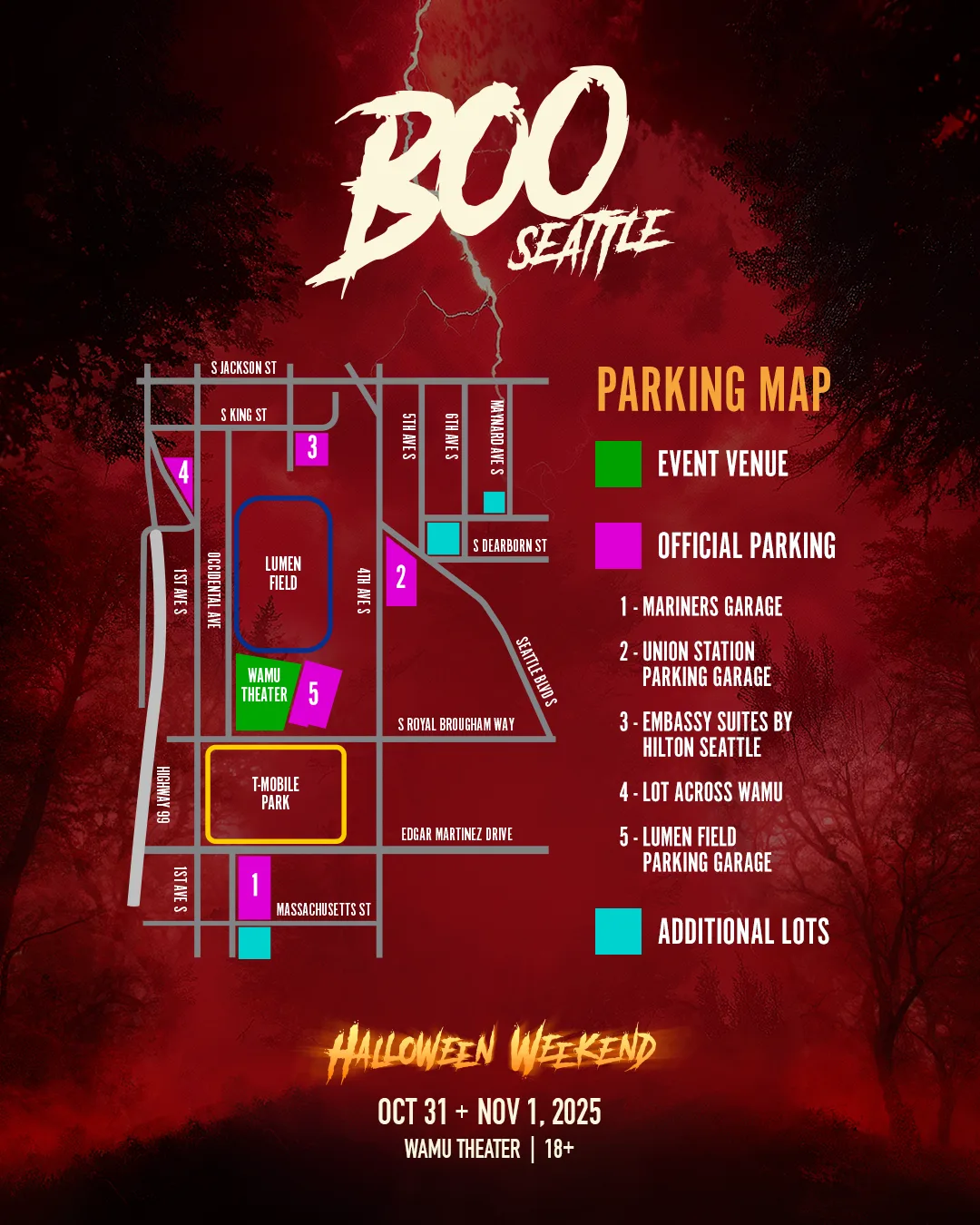 BOO Seattle 2025 Public Transit Map